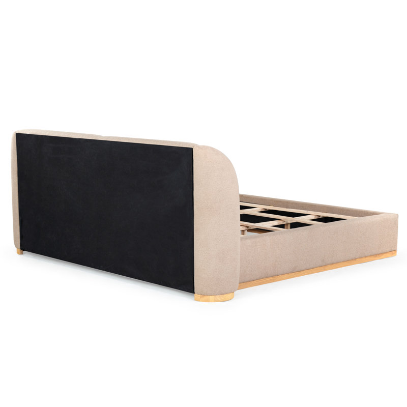 Martynia Boucle King Bed, King, Light Brown