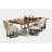 Gax Walnut Rectangular Solid Wood Top with Stainless Steel Base Dining Table-14369490-7084761