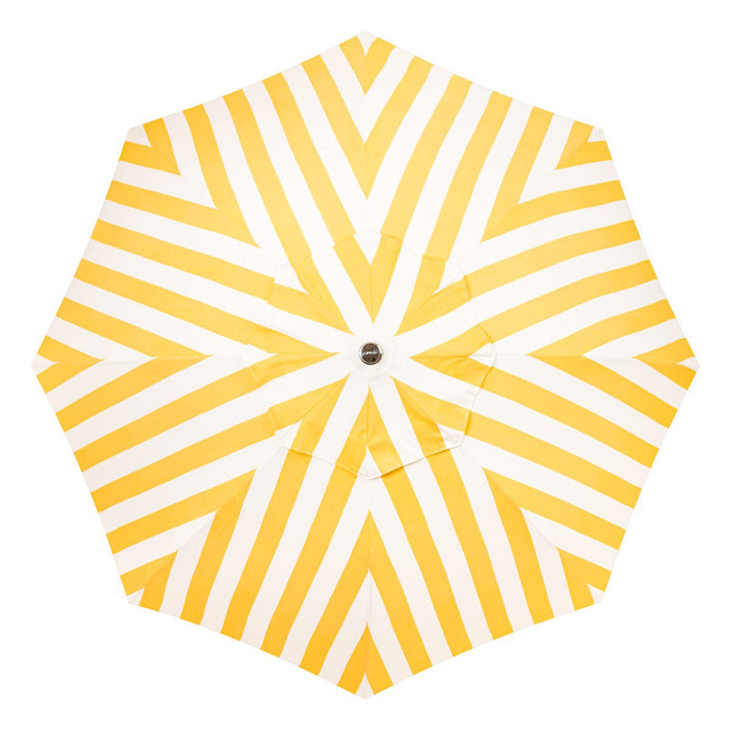 Parasol de patio, Jaune / Blanc