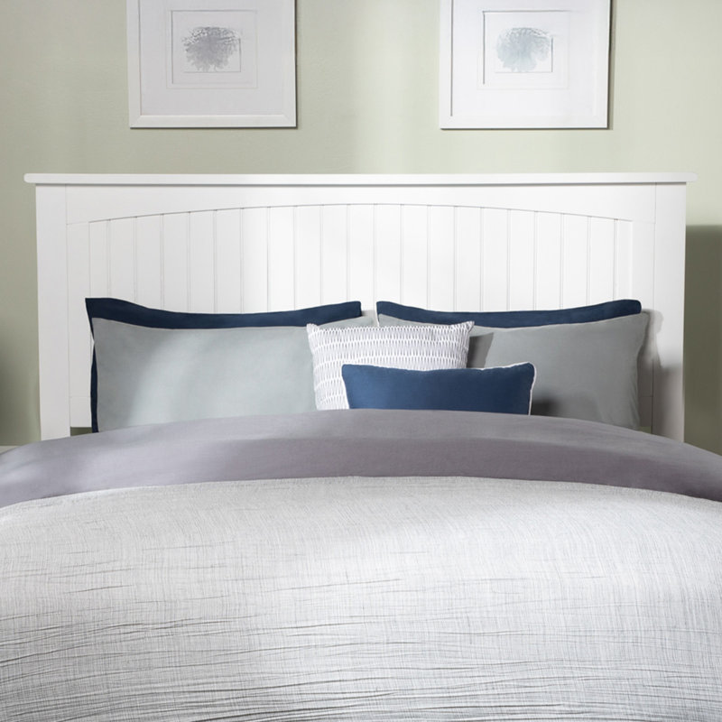 Nantucket Low Profile Solid Wood Platform Bed, King, White