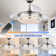 Gerede 36" Three Blade LED Retractable Ceiling Fan With Remote Control And Light Kit