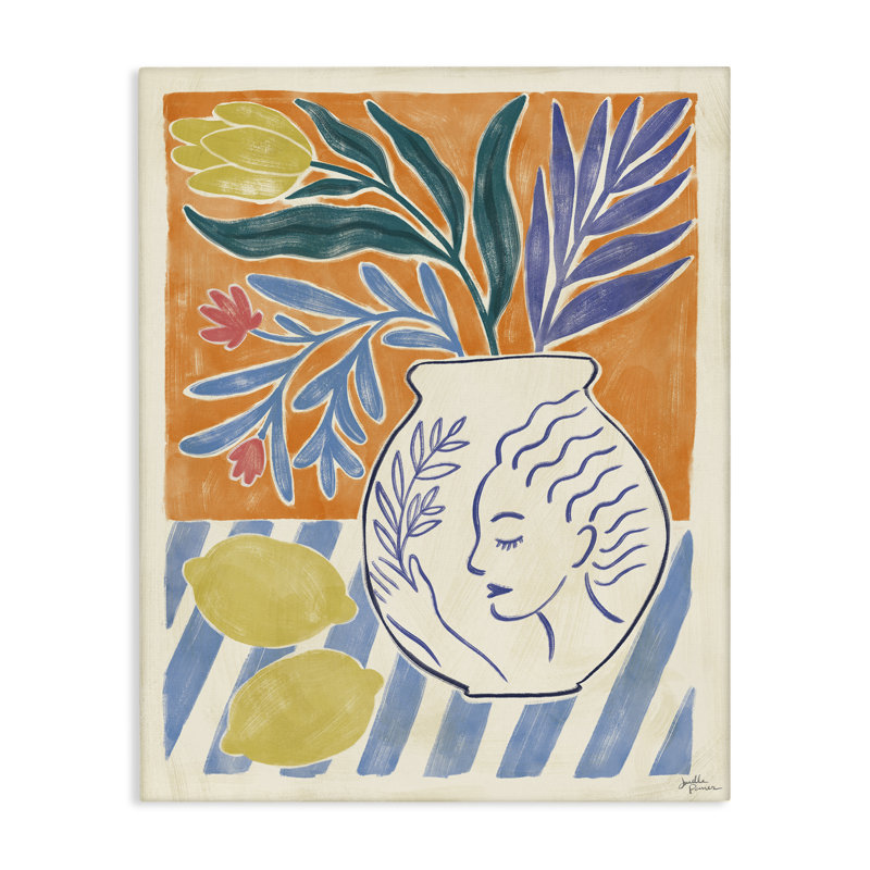 Art mural sur toile, "Chypre et citrons", par Janelle Penner, H 30 po x l 24 po
