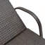 Chaise longue de patio en osier avec coussin épais, dossier réglable et roulettes Outsunny