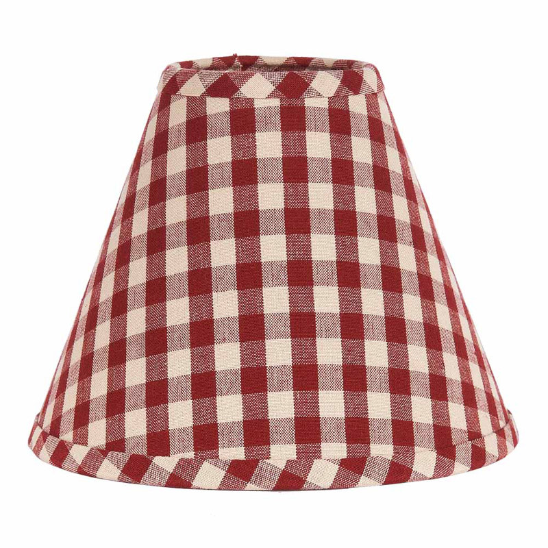 8'' H Cotton Empire Lamp Shade, 8" H x 10" W x 10" D, Red