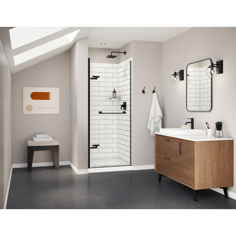 Utile 3636 Composite Direct-to-Stud Three-Piece Alcove Shower Wall Kit in Metro Tux, 80.13" H x 35.88" W x 35.63" D