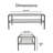 ClickDecor Maddox 2-Tier Tempered Glass Coffee Table with Metal Frame-178341228