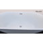 Baignoire de trempage autoportante en acrylique avec bonde escamotable et trou de trop-plein-125397135-125397132