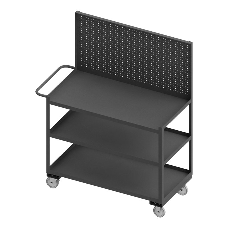 Utility Cart with Wheels, 67.63'' H x 42.25'' W x 24.25'' D