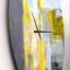 Horloge murale moderne grise et jaune-273339289