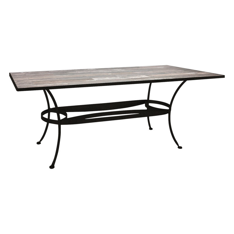 Outdoor Rectangle Dining Table, Venice Beach, Carbon Black