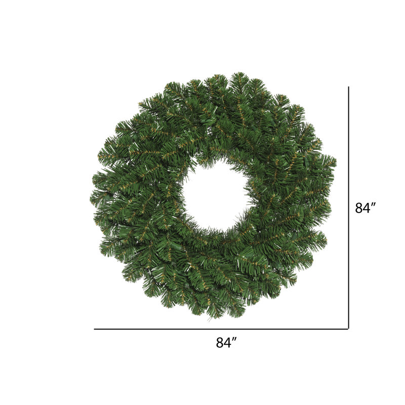Couronne de sapin artificielle, Oregon, H 84 po x l 84 po x P 5 po