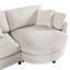 Canapé modulaire en chenille 3 pièces en U de 107 po avec méridienne courbée et 3 coussins décoratifs U_Style - parfait pour les salons