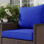 Ensemble de coussins et coussins de dossier de chaise de patio 4 pièces, ensemble de remplacement de siège, ensemble de coussins pour mobilier de jardin extérieur, bleu marine