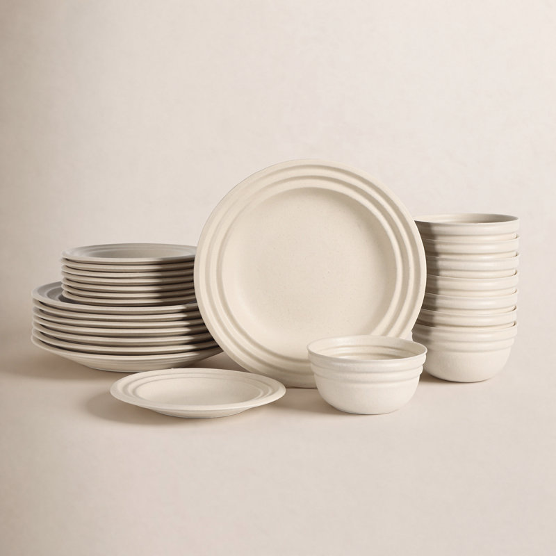 Abarne 24-Piece Dinnerware Set Stoneware