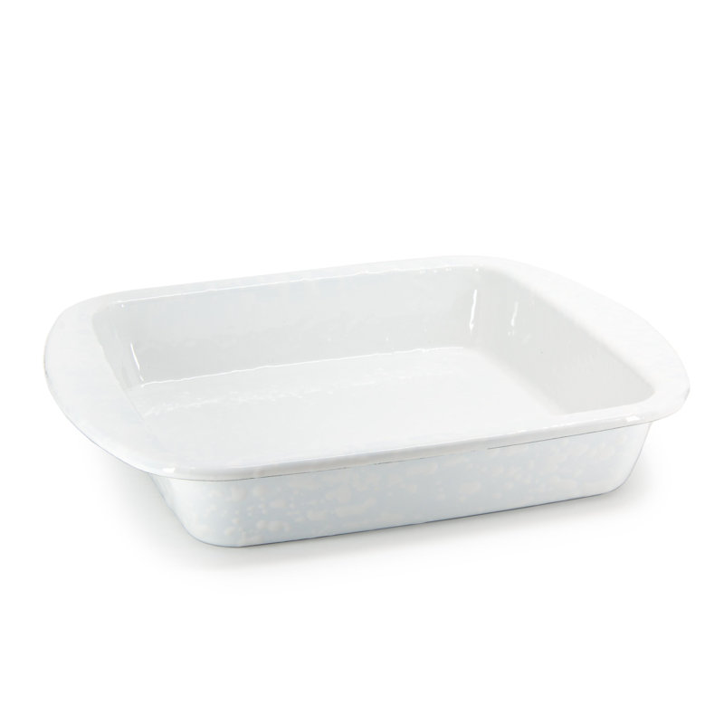 Solid Black Brownie Pan, Solid White Textured