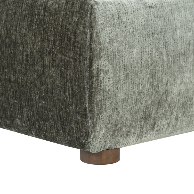 Callahan Upholstered Bed, King, Dark Green Chenille