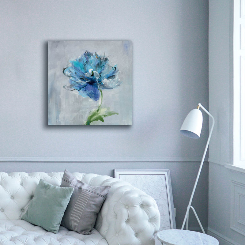 «Floral Bloom 2 V2» par Danhui Nai, art mural sur toile, H 37 po x l 37 po