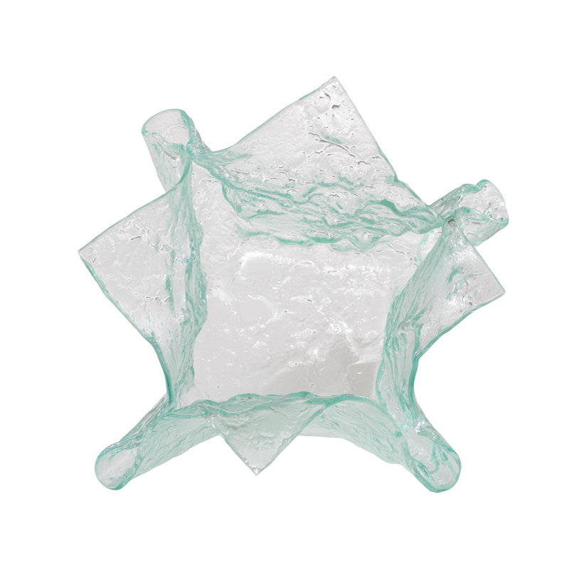 Bubble Glass Decorative Bowl, 10" H x 16" W x 16" D