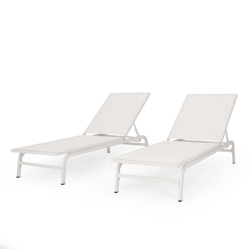 Chaise longue Finn, Blanc