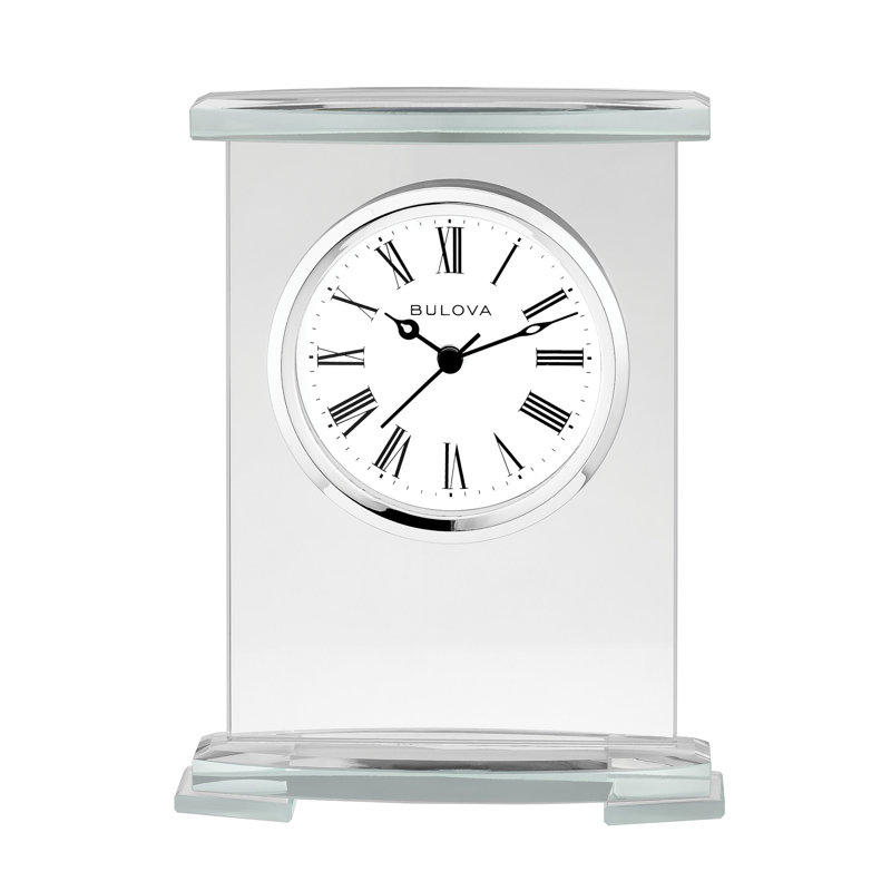 Bulova Augustine Glass Bracket-Style Tabletop Clock, B1730