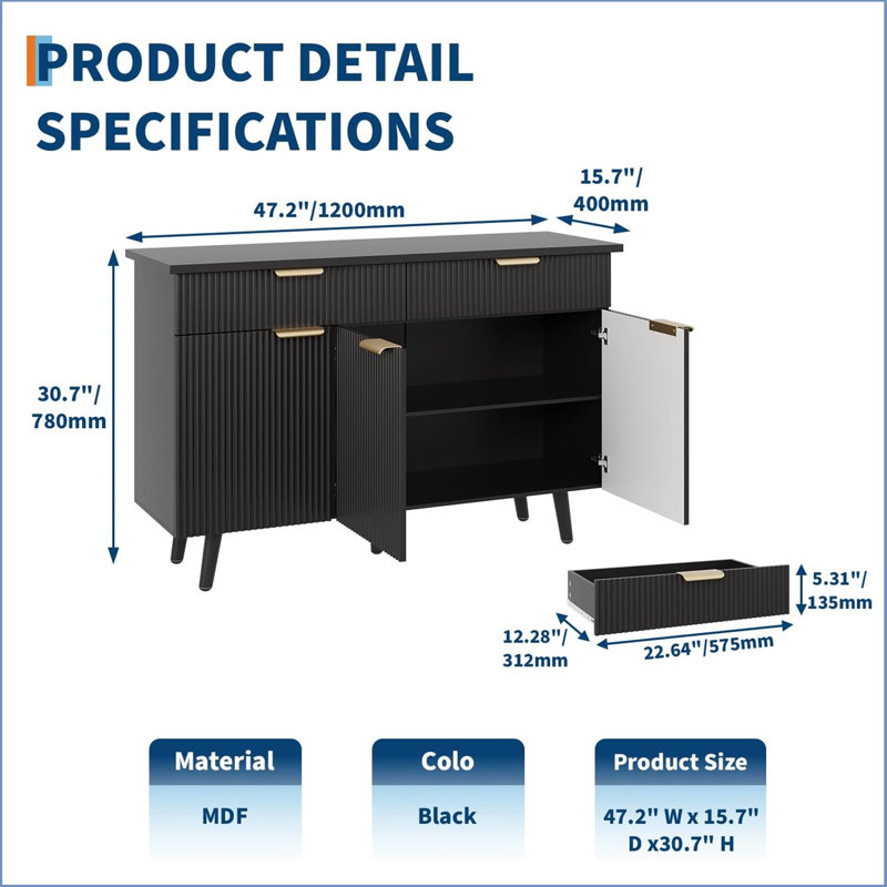 119.9cm Sideboard