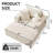 Corduroy Upholstered Sofa Lounge Chair With Removable Ottoman And Pillows-74963642