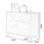 Armoire d'appoint en bois manufacturé brun massif