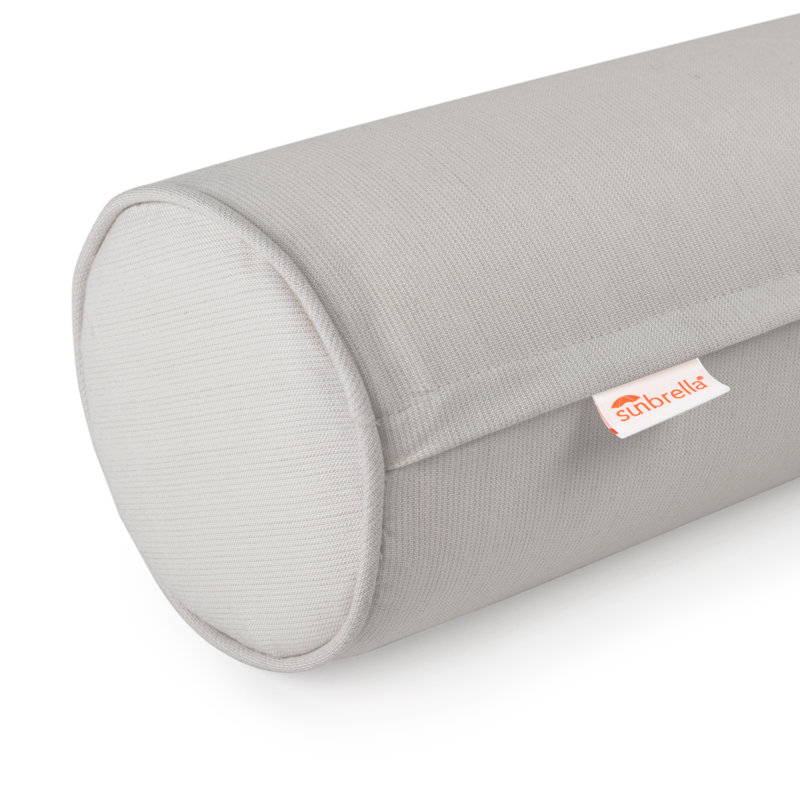 Traversin à col avec fermeture à glissière Austin Horn Classics Sunbrella, Gris colombe