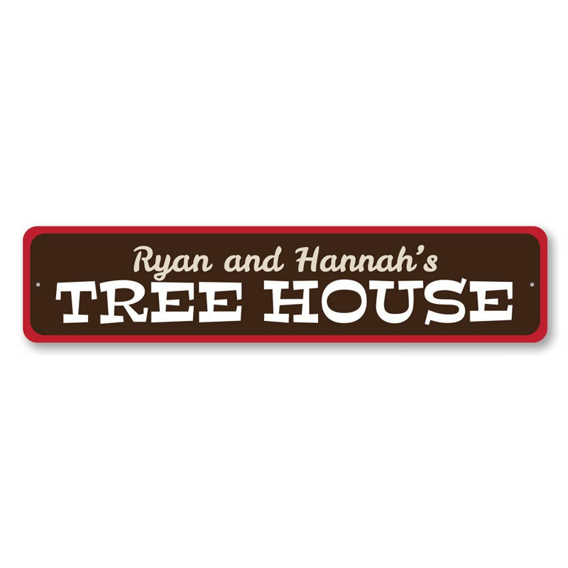 Plaque en aluminium Tree House, H 6 po x l 24 po x P 0,063 po