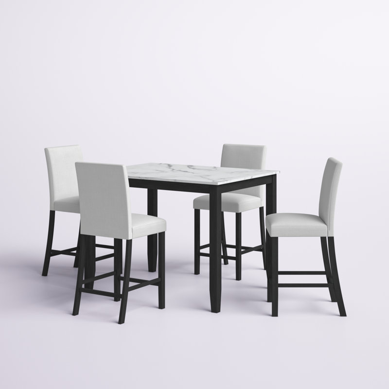 Ensemble repas 4 personnes à hauteur de comptoir Ajan