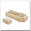 Canapé modulaire en forme de L 3 sièges avec passepoil à bordure française, aucun assemblage requis, canapé 3 places avec coussins décoratifs et 1 repose-pieds mobile-1734285457