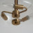 3-Light 12" Brass Finish Glass Pendant Light
