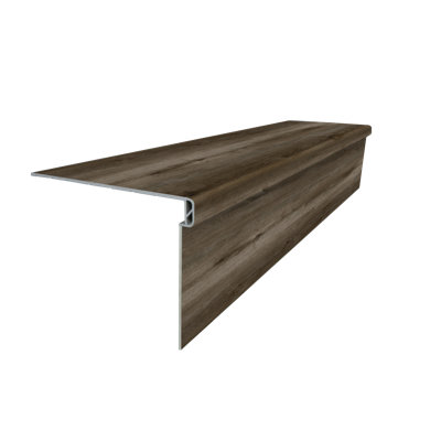 Luxury Vinyl Water Proof & Dent Proof 51.18 Inch Lenth x 11.81 Inch Width x 1.57 Inch Thick Stair Tread - Russet