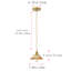 Luminaire suspendu réglable en verre brun à 1 lampe