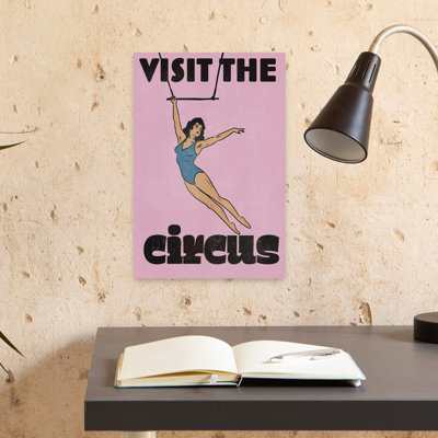 Vintage Visit The Circus Acrobat Bold Minimalist Retro Wall Art