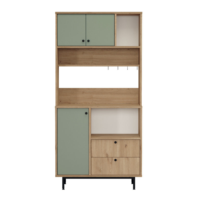 Armoire polyvalente Colesen, Vert / Beige