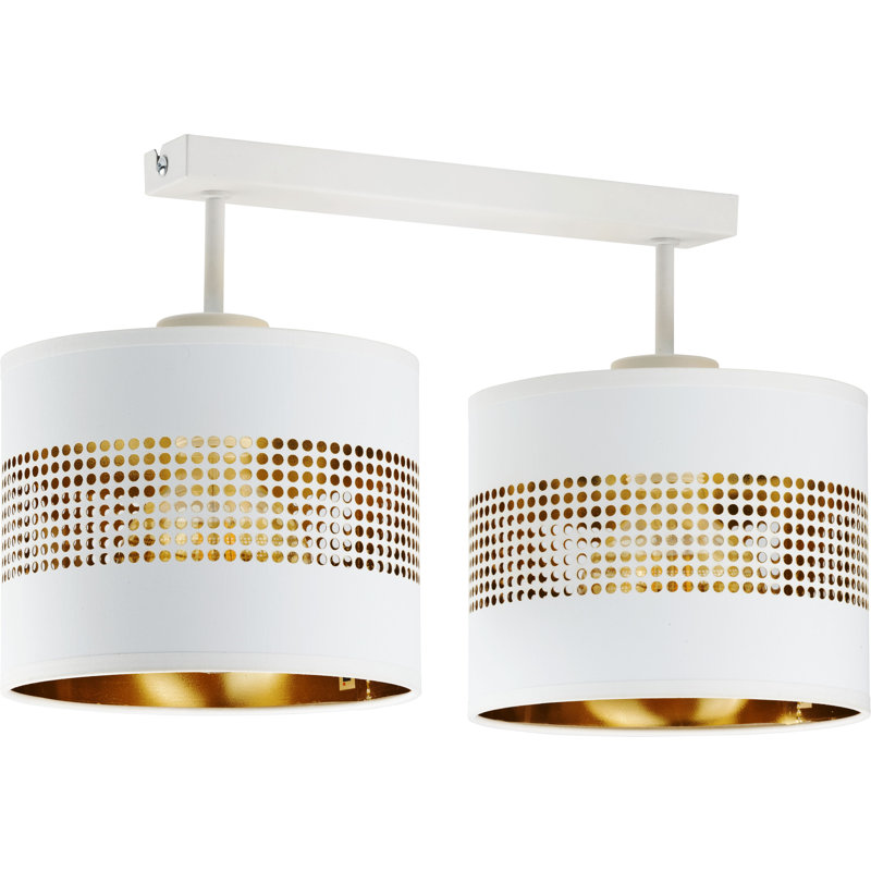 Bannie Fabric Semi Flush Mount, White