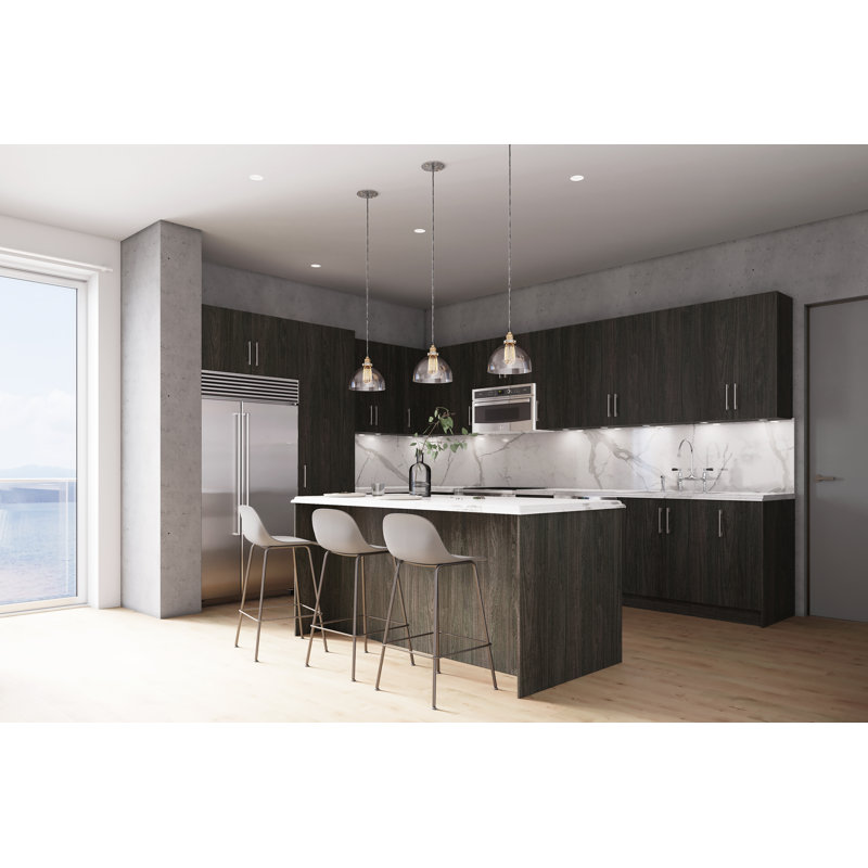 Cambridge 24-in W x 34.5-in H x 21-in D Grey Nordic Wood Engineered Wood Sink Base Stock Cabinet Cambridge 24-in W x 34.5-in H x 21-in D Grey Nordic Wood Engineered Wood Sink Base Stock Cabinet