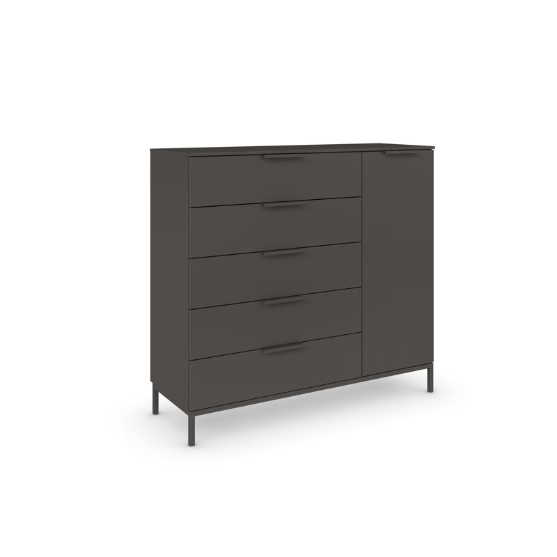 Flipp 5 - Drawer Chest of Drawers, Graphite