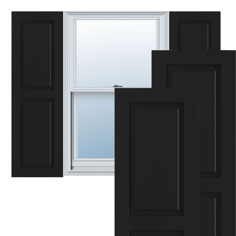 Volets en PVC True Fit, Gris grêle, 18", 80"