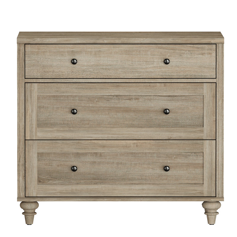Commode 3 tiroirs l 33,9 po Scarlett, Gris délavé