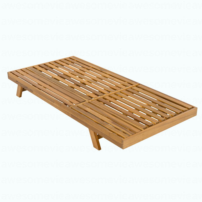 2/3 FOLDABLE ACACIA WOOD LOUNGE CHAIR WITH ADJUSTABLE BACKREST & FLAT STORAGE SURFACE, TEAK FINISH UNCUSHIONED, FOR BACKYARD POOL GARDEN PATIO