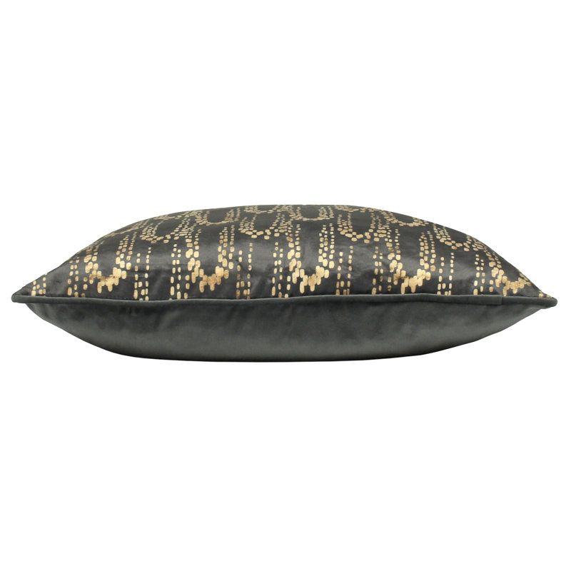 Geometric Square Throw Pillow Cover, Charcoal