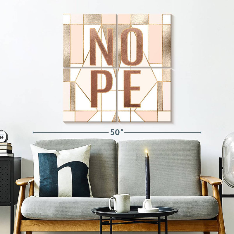 Tergel Nope, typographie, H 32 po x l 32 po