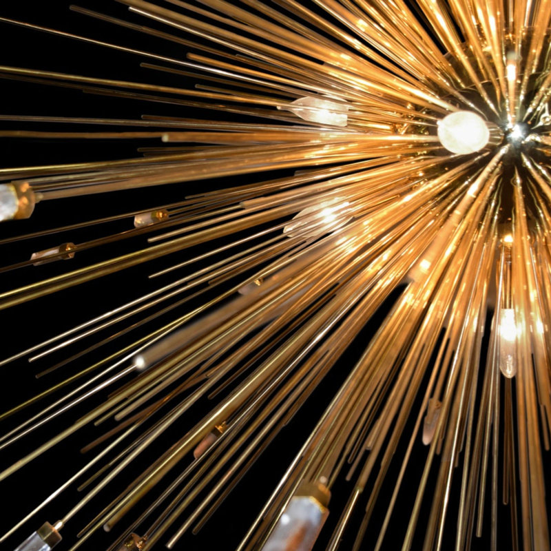 Gramercy 12 - Light Chandelier, Polished Brass, 48" H x 58" W x 58" D