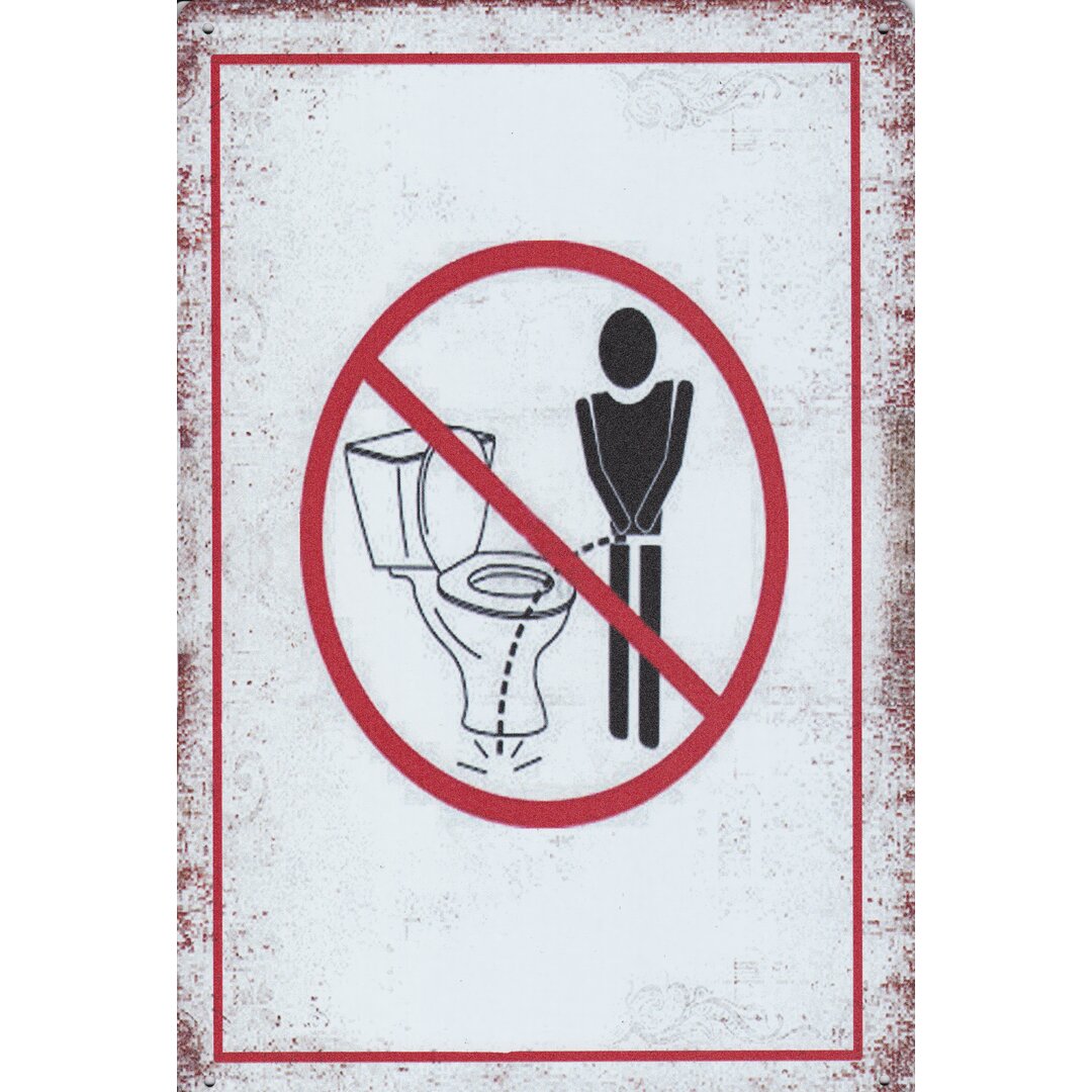 Blechschild Toilette