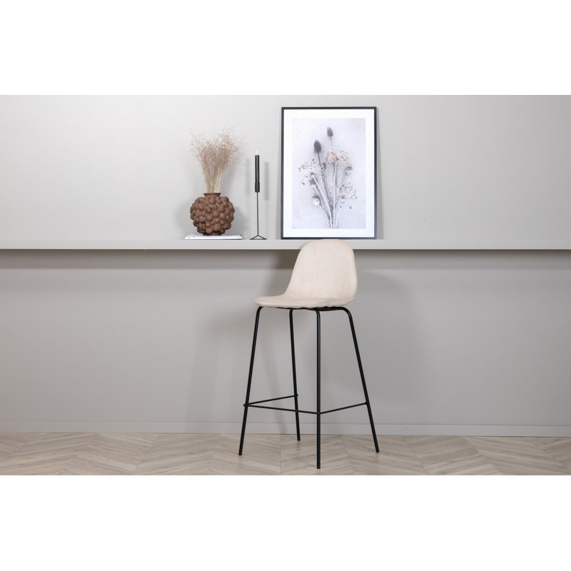 Santos Upholstered Counter Stool, White