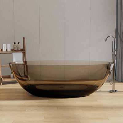 71'' x 35'' Freestanding Soaking Solid Surface Stone Resin Bathtub