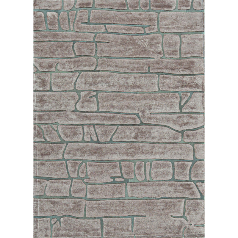 Abstract Area Rug in Brown
