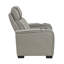 Fauteuil inclinable électrique Akon, massage chauffant, port USB, éclairage DEL, cuir véritable gris-135407066